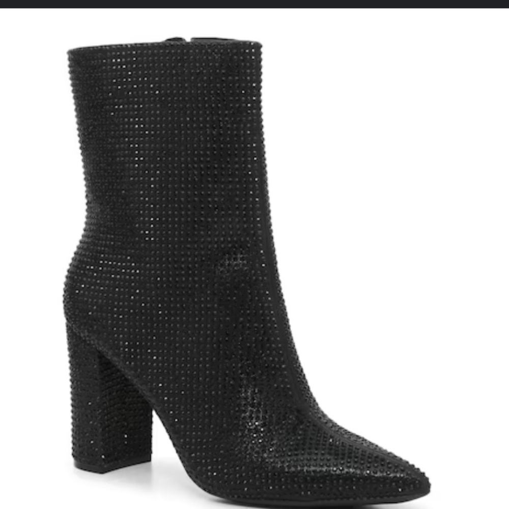 Sequin Black Booties